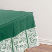 Green Christmas Reindeer Kant 60" x 104" Tafelkleed (Voorbeeld)