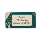 Green Christmas Retour Adreslabels Etiket (Voorkant)