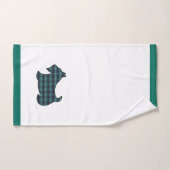 Green Christmas Scottish Terrier Hand Towel Handdoek (Handdoek)