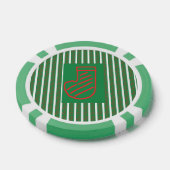 Green Christmas Stocking on Green Poker Chips (Enkel)