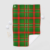 Green Christmas Tartan Plaid Pattern Design  Golfhanddoek (Insitu)