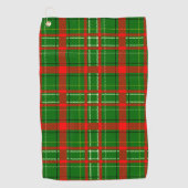Green Christmas Tartan Plaid Pattern Design  Golfhanddoek (Voorkant)
