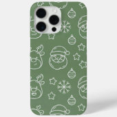 Green Christmas texture with festive elements Case-Mate iPhone Case (Achterkant)