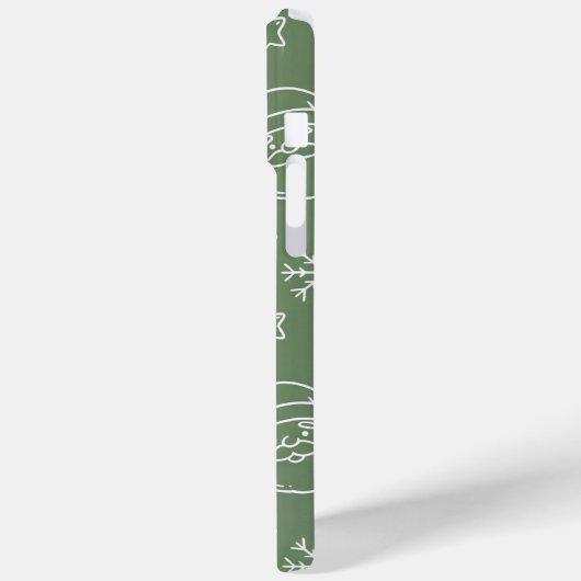 Green Christmas texture with festive elements Case-Mate iPhone Case (Achterkant / Links)