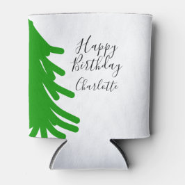 Green Christmas tree happy birthday December winte Blikjeskoeler