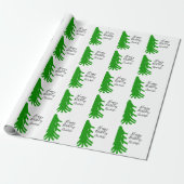 Green Christmas tree happy birthday December winte Cadeaupapier (Uitgerold)