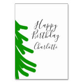 Green Christmas tree happy birthday December winte Kaart (Achterkant)