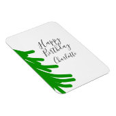 Green Christmas tree happy birthday December winte Magneet (Rechterzijde)