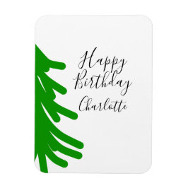 Green Christmas tree happy birthday December winte Magneet