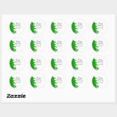 Green Christmas tree happy birthday December winte Ronde Sticker (Vel)