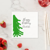 Green Christmas tree happy birthday December winte Servet (Insitu)