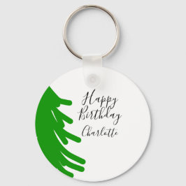 Green Christmas tree happy birthday December winte Sleutelhanger