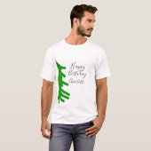 Green Christmas tree happy birthday December winte T-shirt (Voorkant volledig)