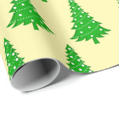 Green Christmas Tree Holiday Wrapping Paper Cadeaupapier (Rol Hoek)