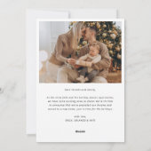 Green Christmas tree photo Moving Feestdagenkaart (Achterkant)