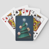 Green Christmas Tree Vector Card Deck Pokerkaarten (Achterkant)