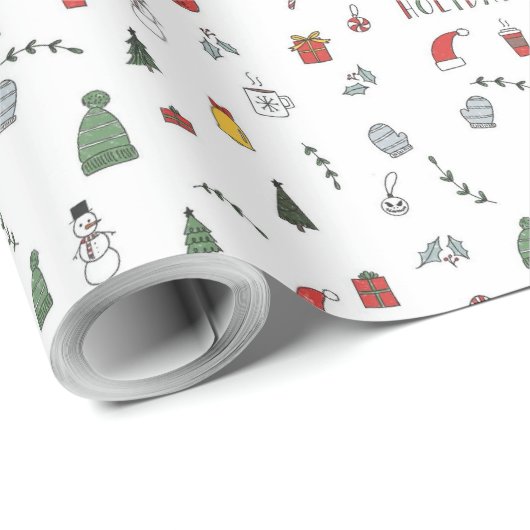 Green Christmas Tree Wrapping Paper - Feestelijk Cadeaupapier (Rol Hoek)