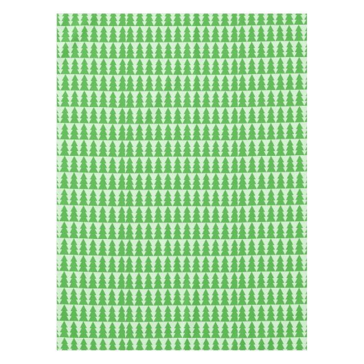 GREEN CHRISTMAS TREES Holiday Tablecloth Tafelkleed (Voorkant)