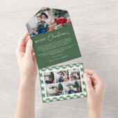 Green Christmas Trifold Kaart (Afscheurbaar)