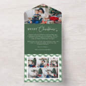 Green Christmas Trifold Kaart (Binnen)