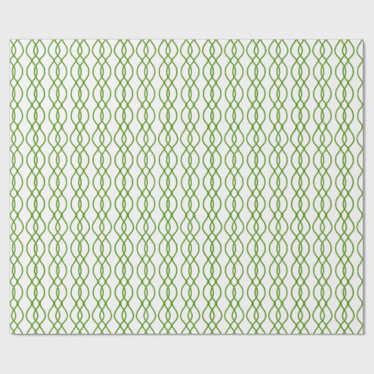 Green Christmas Wrapping Paper Cadeaupapier (Vlak)