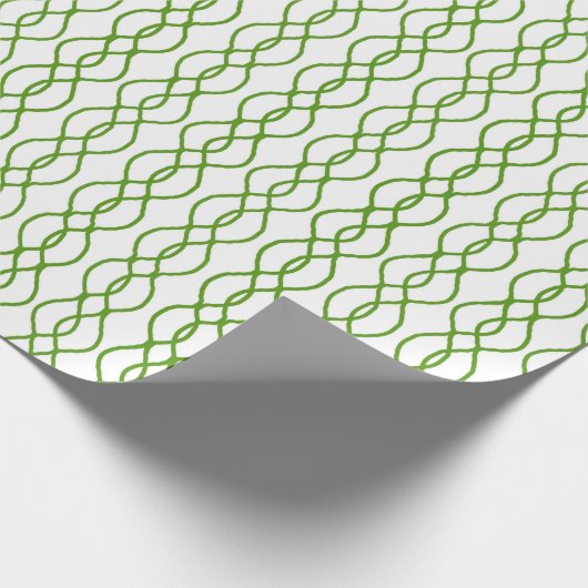 Green Christmas Wrapping Paper Cadeaupapier (Hoek)