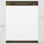 Green Chrysanthemum Flowers Elegant Chic Floral Briefhoofd Sjabloon (Voorkant)