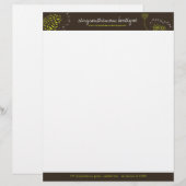 Green Chrysanthemum Flowers Elegant Chic Floral Briefhoofd Sjabloon (Voorkant / Achterkant)