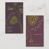 Green Chrysanthemum Flowers Elegant Chic Floral Visitekaartje (Voorkant / Achterkant)