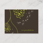 Green Chrysanthemum Flowers Elegant Chic Floral Visitekaartje (Achterkant)