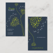 Green Chrysanthemum Flowers Elegant Chic Floral Visitekaartje (Voorkant / Achterkant)