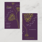 Green Chrysanthemum Flowers Elegant Chic Floral Visitekaartje (Voorkant / Achterkant)