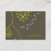 Green Chrysanthemum Flowers Elegant Chic Floral Visitekaartje (Achterkant)