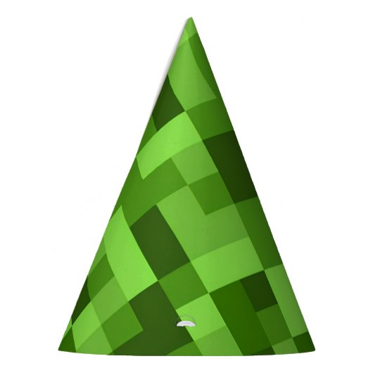 Green Chunky Pixel Party Pet Feesthoedjes (Links)
