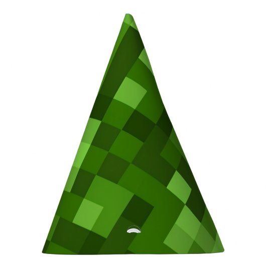 Green Chunky Pixel Party Pet Feesthoedjes (Rechts)