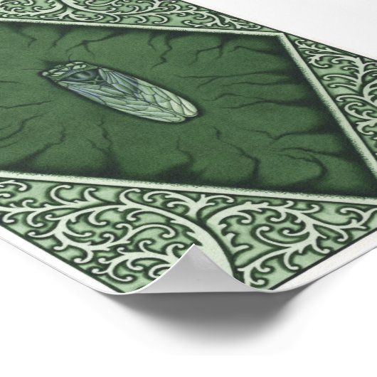 Green Cicada Poster (Hoek)