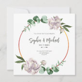 Green Circle Lijst Elegante trouwkaart Kaart (Voorkant)