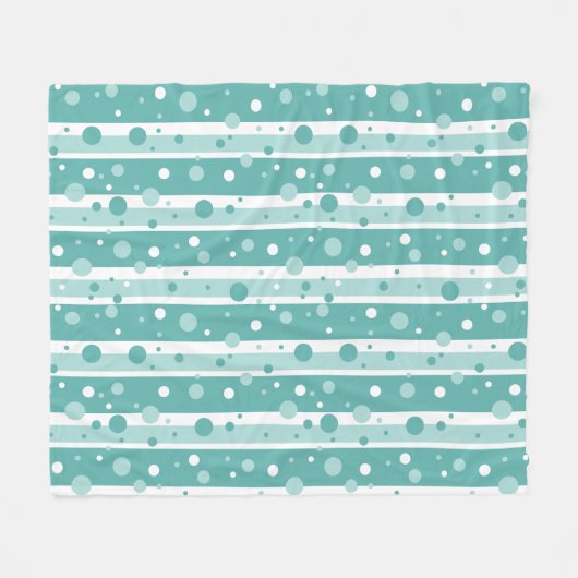 Green Circle Pattern Blanket Fleece Deken (Voorkant (Horizontaal))