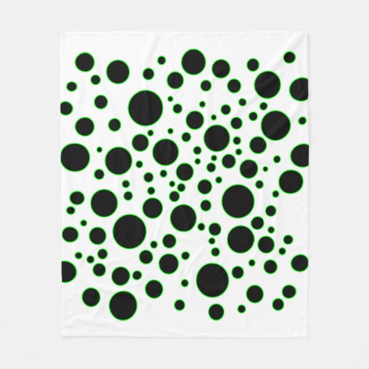 Green Circle Pattern Modern Abstract Blanket Fleece Deken (Voorkant)