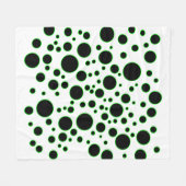 Green Circle Pattern Modern Abstract Blanket Fleece Deken (Voorkant (Horizontaal))