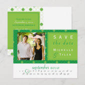 Green Circle Save the Date Kaart (Voorkant / Achterkant)