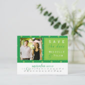 Green Circle Save the Date Kaart (Staand voorkant)