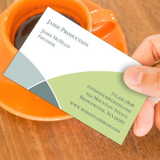 Green Circles Retro Visitekaartje