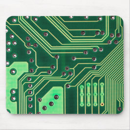 Green Circuit Board Patroon Muismat