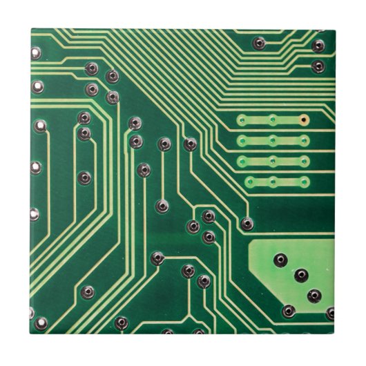 Green Circuit Board Patroon Tegeltje (Voorkant)