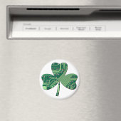 Green Circuit Board St Patrick Day Shamrock Magneet (Insitu (Vaatwasser))