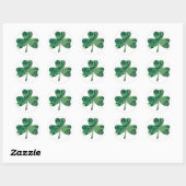 Green Circuit Board St Patrick Day Shamrock Ronde Sticker (Vel)