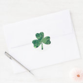 Green Circuit Board St Patrick Day Shamrock Ronde Sticker (Envelop)