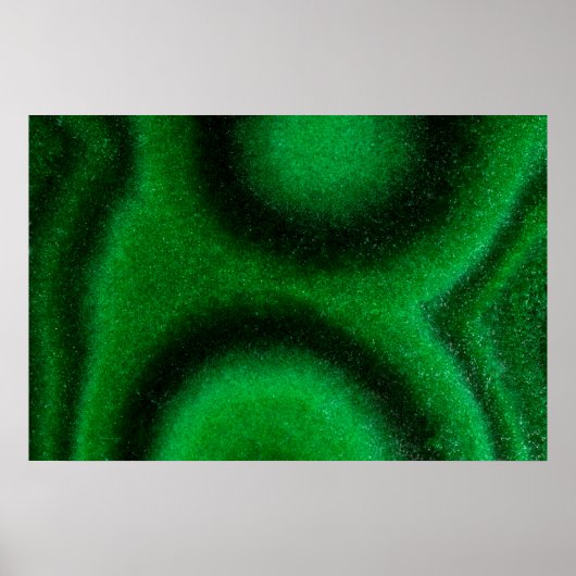 Green Circular Malachite Poster (Voorkant)
