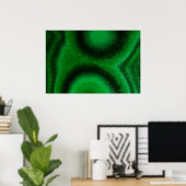 Green Circular Malachite Poster (Thuiskantoor)